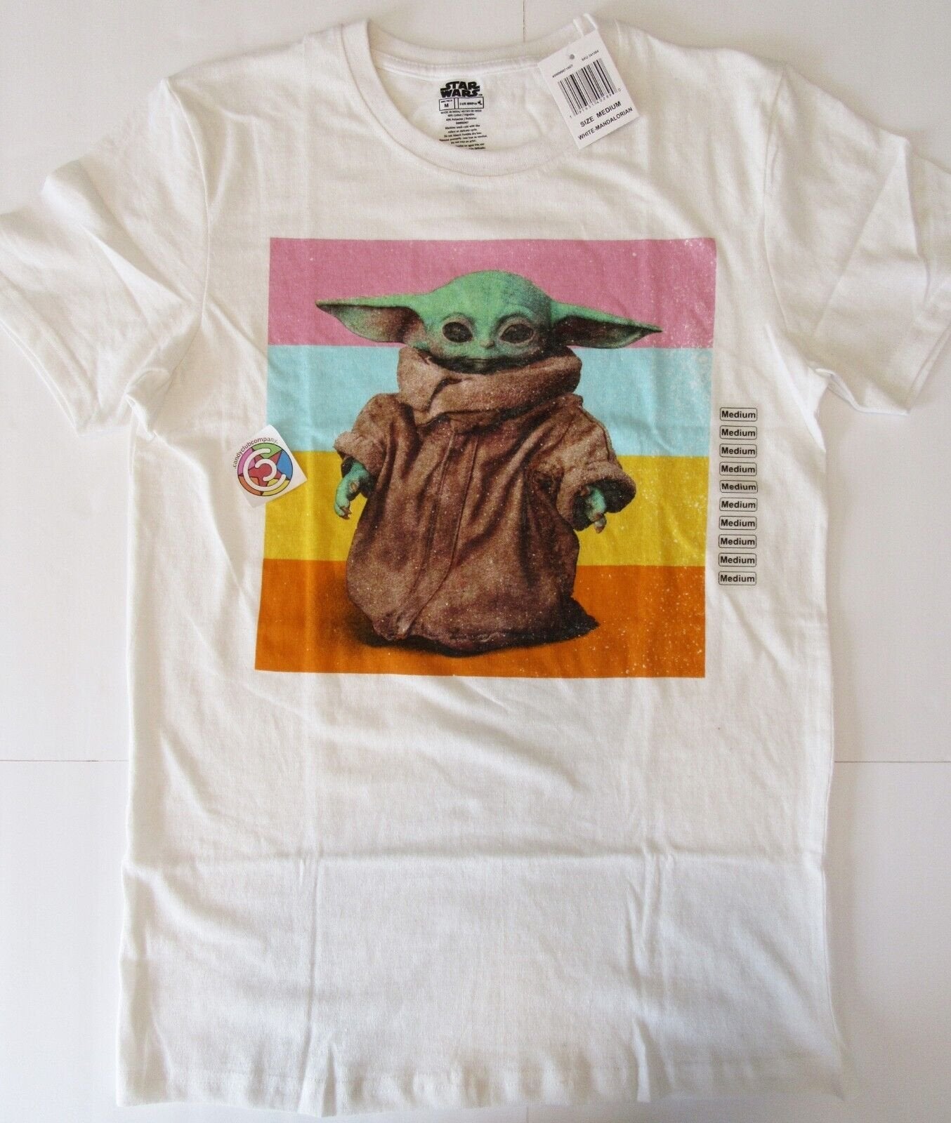 Grogu ~ Baby Yoda Star Wars Medium T-Shirt ~ Size M ~ White T Shirt