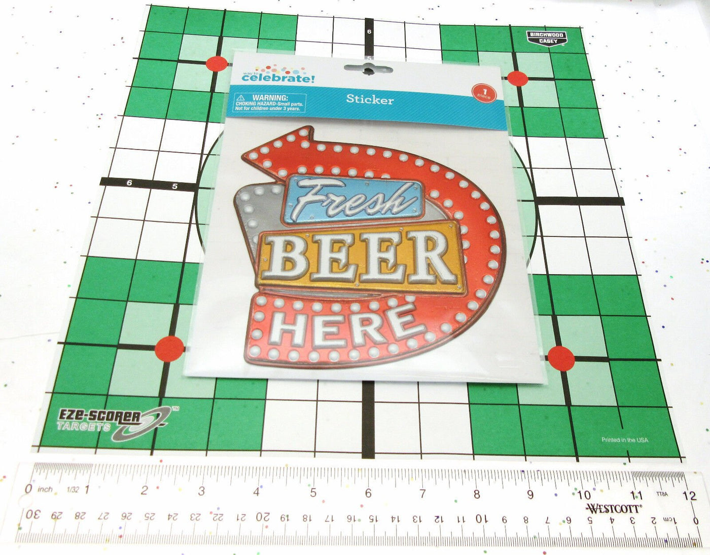 Fresh Beer Here Wall Sticker ~ 6.5 x 6.5 inch ~ Peel and Stick ~ Decor