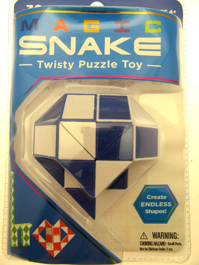 Magic Snake ~ Blue ~ Twisty Puzzle Nostalgic Toy Create Endless Shapes