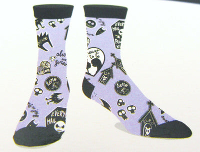Nighmare Before Christmas Socks ~ Fits Shoe Size 8-12 ~ Casual Crew ~ 6 Pair