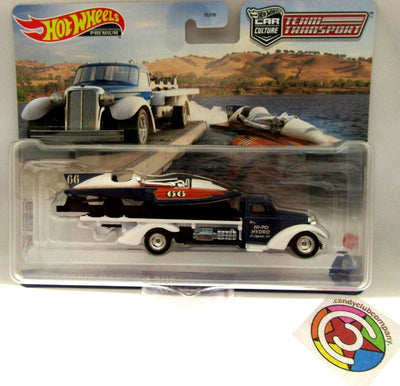 HW Classic Hydroplane Speed Waze ~ Hot wheels ~ Team Transport