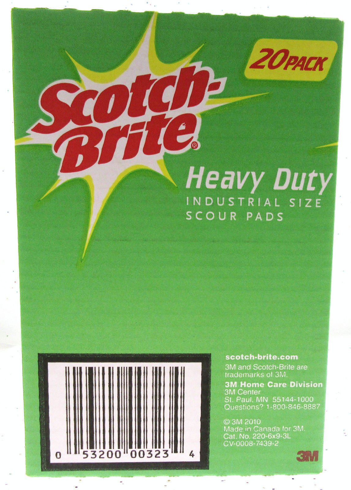 Scotch Brite Heavy Duty Industrial Size Box of 20 Scour Pads 6"x9" ~ Lot of 3