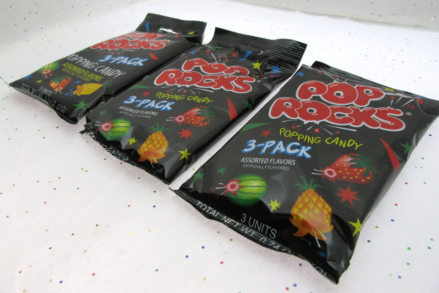 Pop Rocks Pineapple Melon Strawberry ~ America Popping Candy ~ Lot of 3
