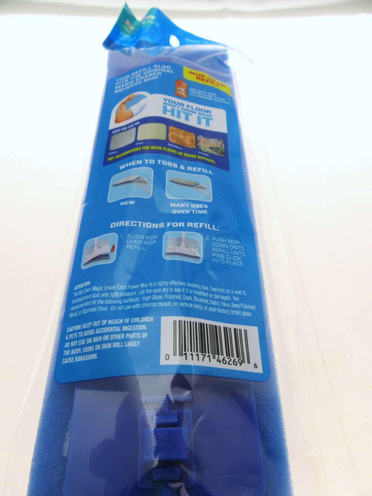 Mr. Clean Magic Eraser Extra Power Mop Head Refills ~ Lot of 3
