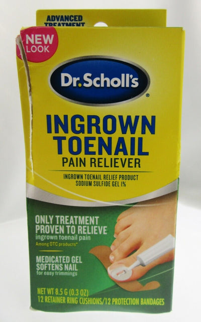 Dr Scholl's Ingrown Toenail Pain Reliever Sodium Sulfide Gel Cushions & Bandages
