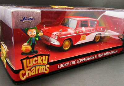Lucky Charms 1959 Ford Anglia & Leprechaun  ~ Die Cast Car ~  1:24