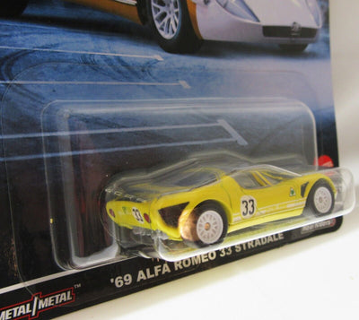 Hot Wheels ~ 1969 Alfa Romeo 33 Stardale ~ Yellow ~ 1:64 Scale