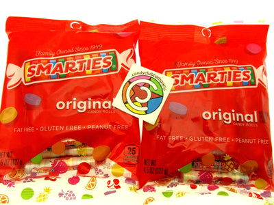 Smarties ~ Original ~ American Fruit Candy ~ 4.5oz Bag ~ Lot of 2