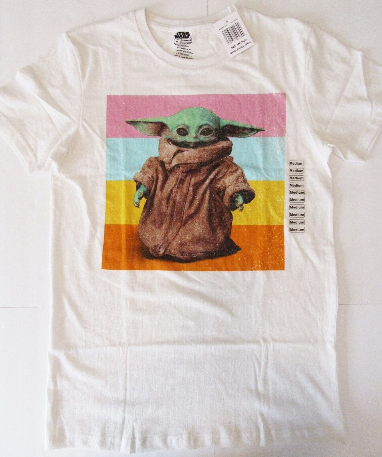 Grogu ~ Baby Yoda Star Wars Medium T-Shirt ~ Size M ~ White T Shirt