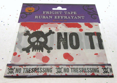 Fright Tape ~ No Trespassing ~ Halloween Decoration ~ 30 Feet