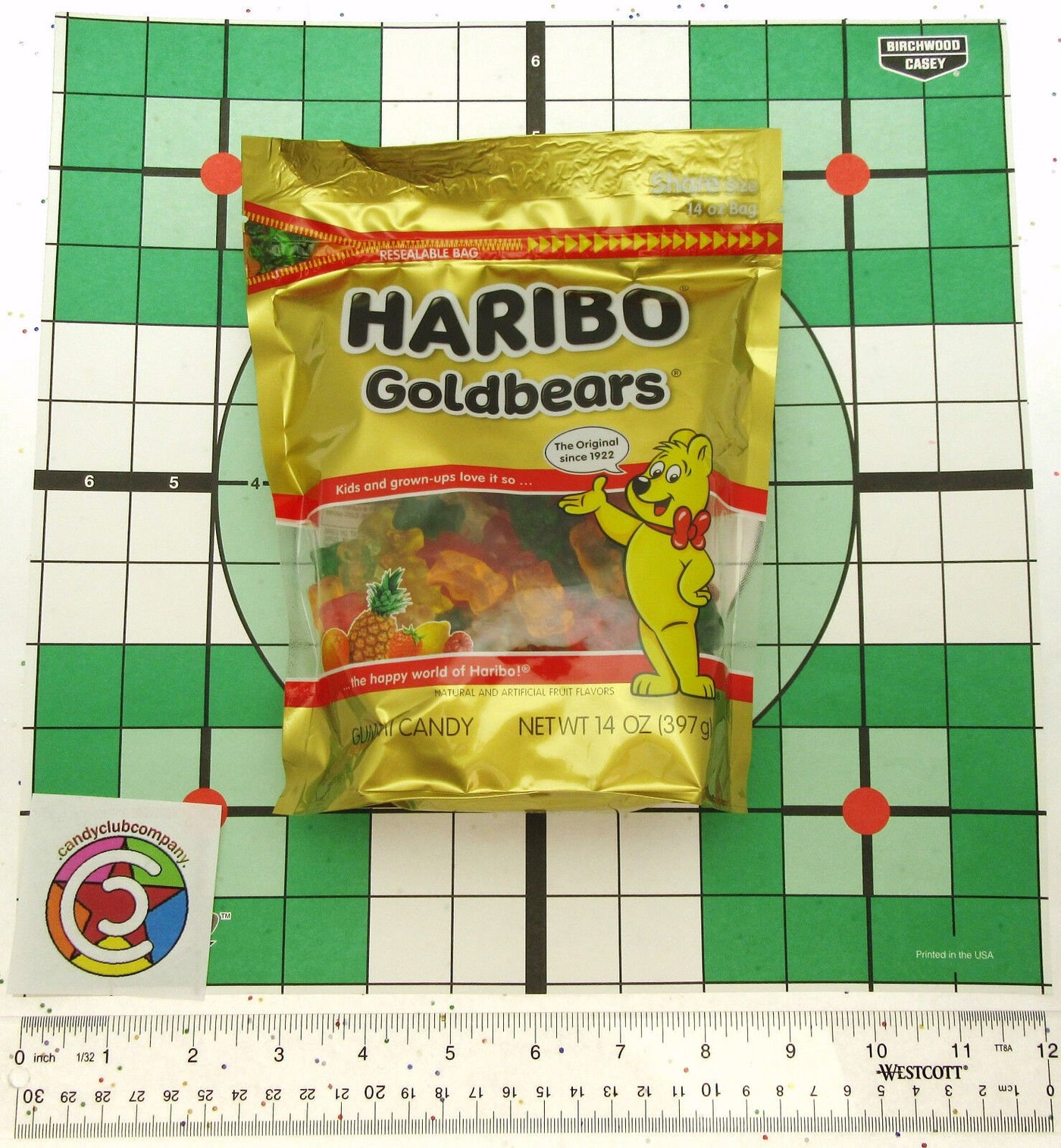 Haribo Gummy Bears Fruit Chewy Candy Gummi ~ Goldbears ~ 14oz Bag