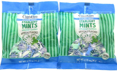 Spearmint Sugar Free Coastal Bay Hard Candy 2.75oz bag Lot of 2