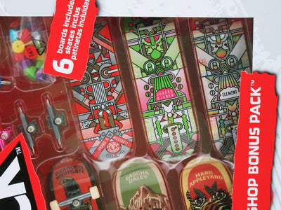 Tech Deck ~ Element ~ Skateboard  / Fingerboard ~ Sk8shop Bonus Pack ~ 6 pack