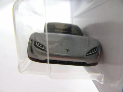 Hot Wheels Exotics ~ Tesla Roadster ~ Silver ~ 1:64 Scale