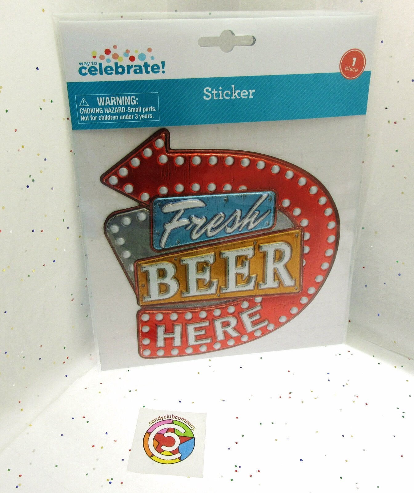 Fresh Beer Here Wall Sticker ~ 6.5 x 6.5 inch ~ Peel and Stick ~ Decor