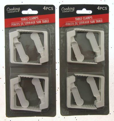 Tablecloth Holders spring loaded 4 pack Clamps Clips table ~ Lot of 2