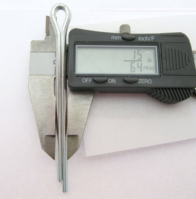 Cotter Split Pin ~ 1/4 inch x 3 inch ~ Extra Long ~ Zinc Plated