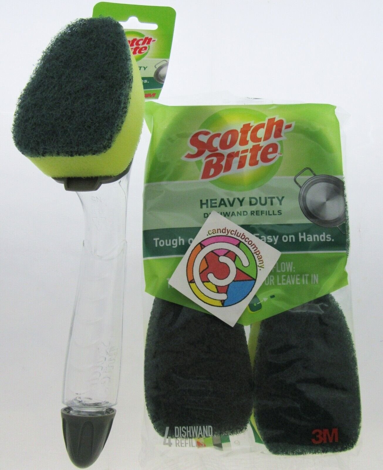 Scotch-Brite Dishwand Soap Despensing Heavy Duty Scrubber Refills Kitchen ScourZ