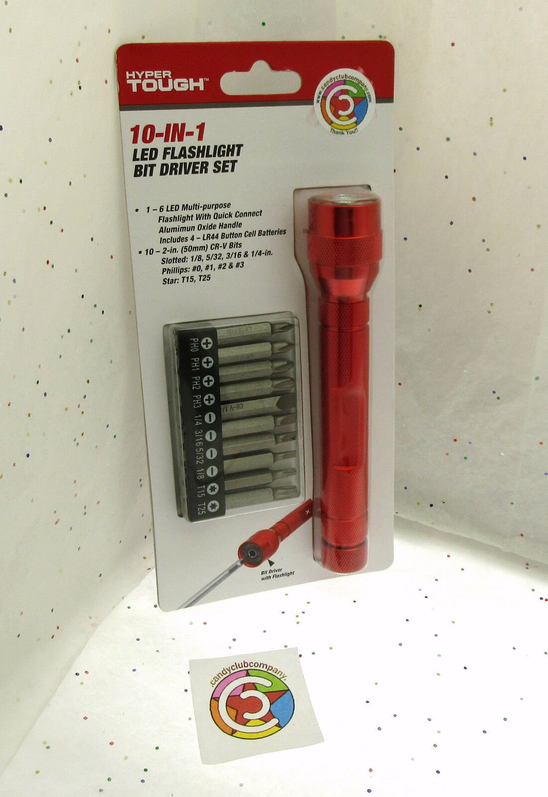 Flashlight Screw Driver ~ Multi-Bit Driver Set ~ Light ~ Hyper Tough Tool