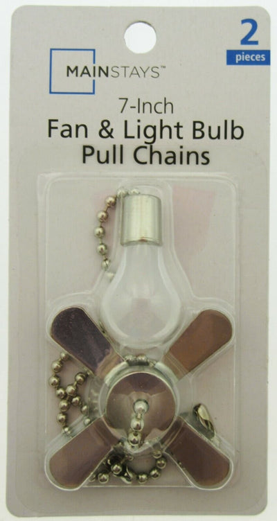 Mainstays Fan & Light Bulb Pulls - Decorative Ceiling Fan Pull Chains