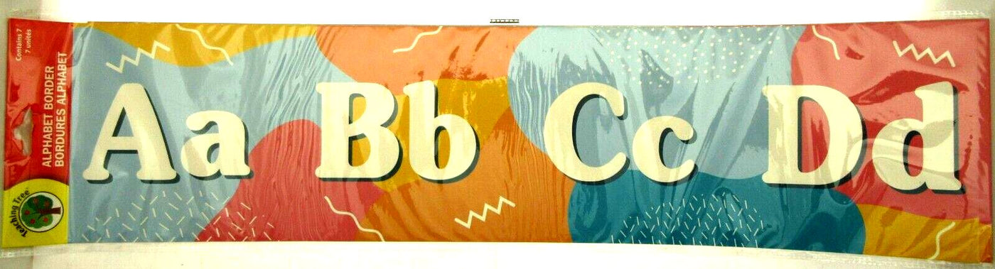 Teaching Tree Alphabet Border Educational Poster - Multicolor