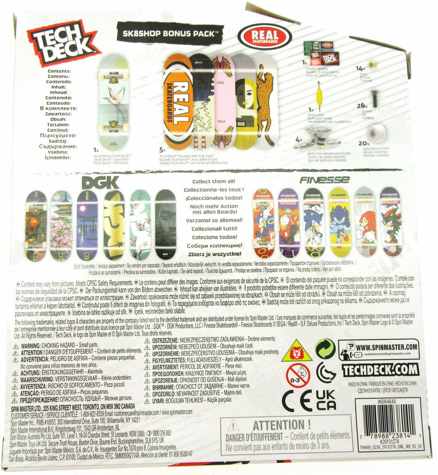 Tech Deck ~ Real ~ Skateboard  / Fingerboard~ 6 pack