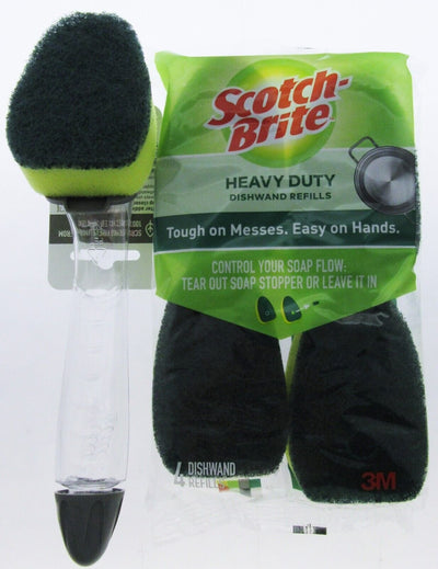Scotch-Brite Dishwand Soap Despensing Heavy Duty Scrubber Refills Kitchen ScourZ