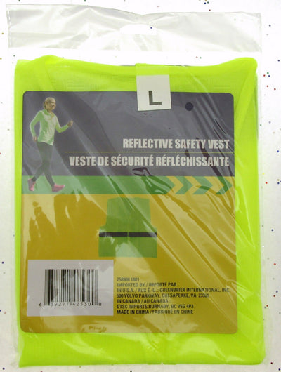 Reflective Safety Vest Bright Yellow ~ Size Large ~ Breathable Material