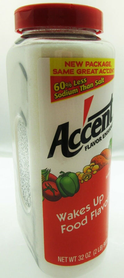 Large 32 oz Accent Flavor Enhancer seasoning kosher meat vegetables ~New Package
