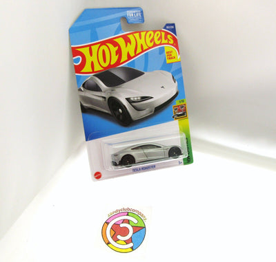 Hot Wheels Exotics ~ Tesla Roadster ~ Silver ~ 1:64 Scale