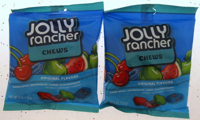 Jolly Rancher ~ Chews ~ 4oz bag ~ candy ~ Lot of 2 bags of sweets