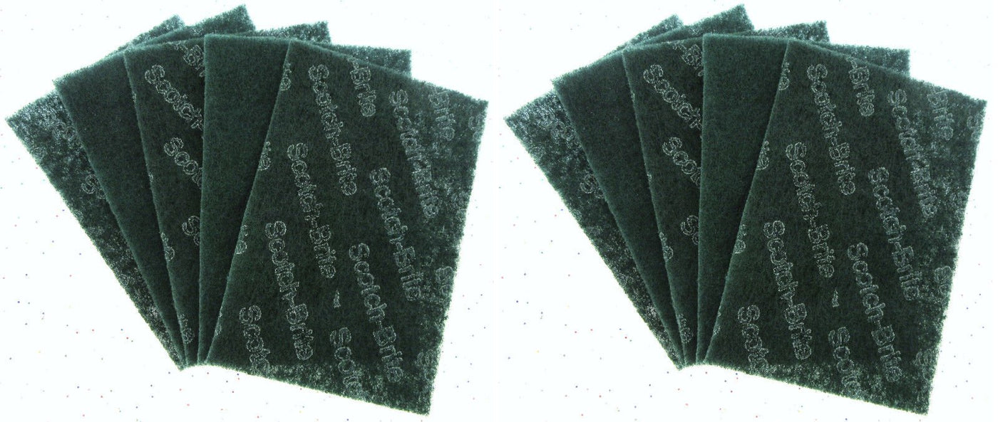 Scotch Brite Heavy Duty Industrial Size Scour Pads 6"x9" ~ Lot of 10