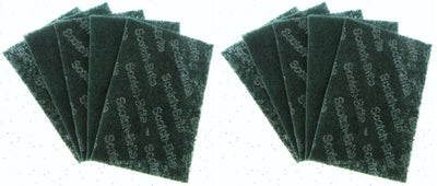 Scotch Brite Heavy Duty Industrial Size Scour Pads 6"x9" ~ Lot of 10
