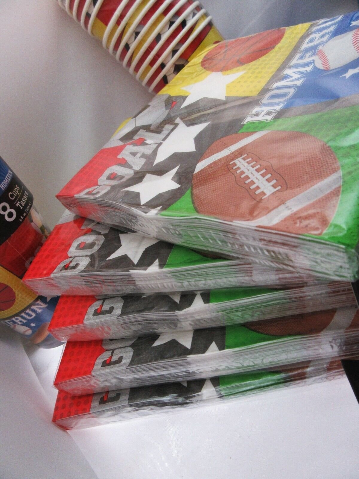 Sports Themed 64 Table Setting Ball Game Party Picnic Homerun Goal