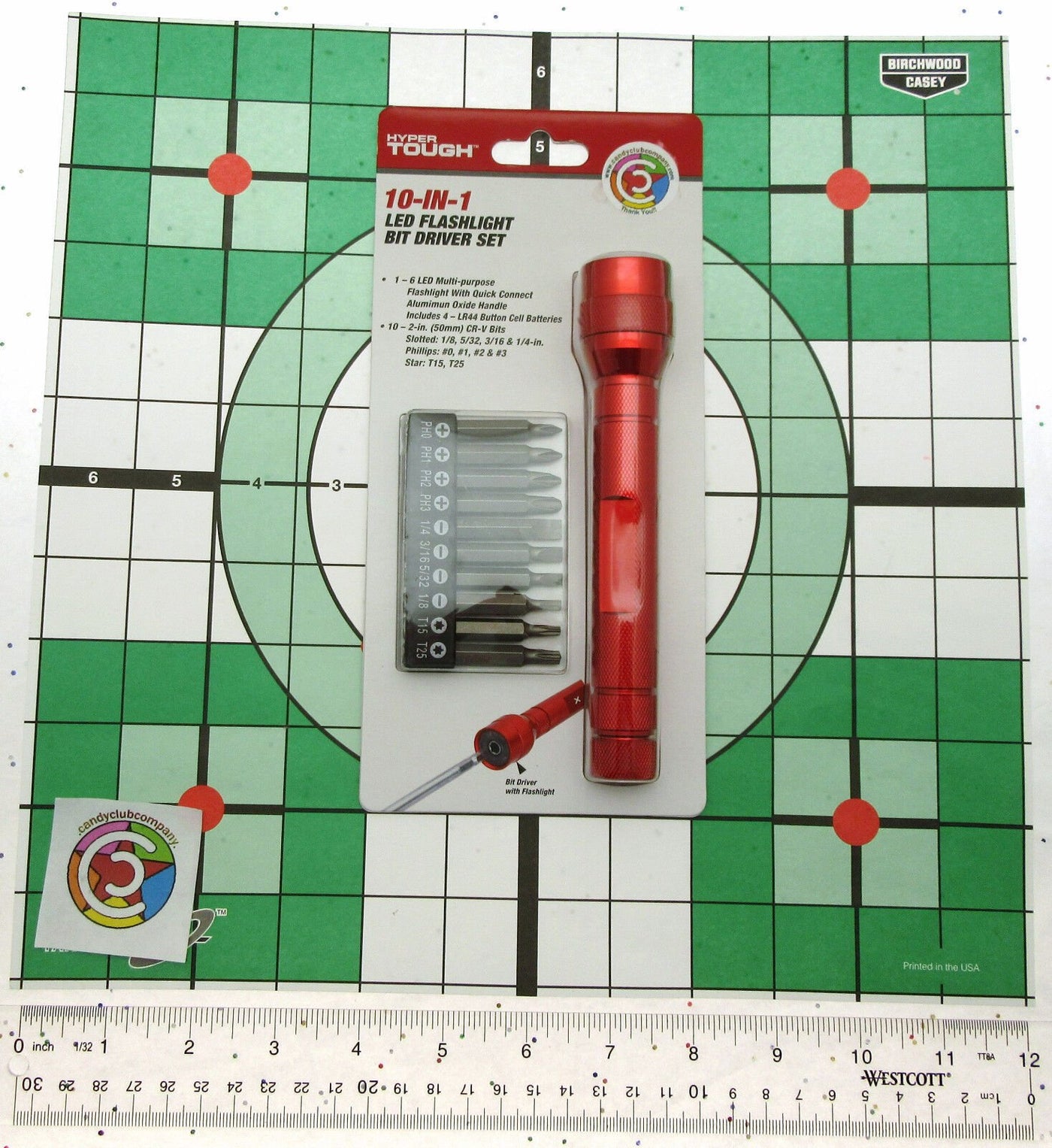 Flashlight Screw Driver ~ Multi-Bit Driver Set ~ Light ~ Hyper Tough Tool