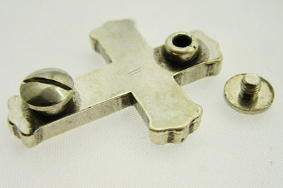 Rhinestone Cross Charms Chicago Screw Attachment ~ Lot of 10 ~ Jewelry Charm