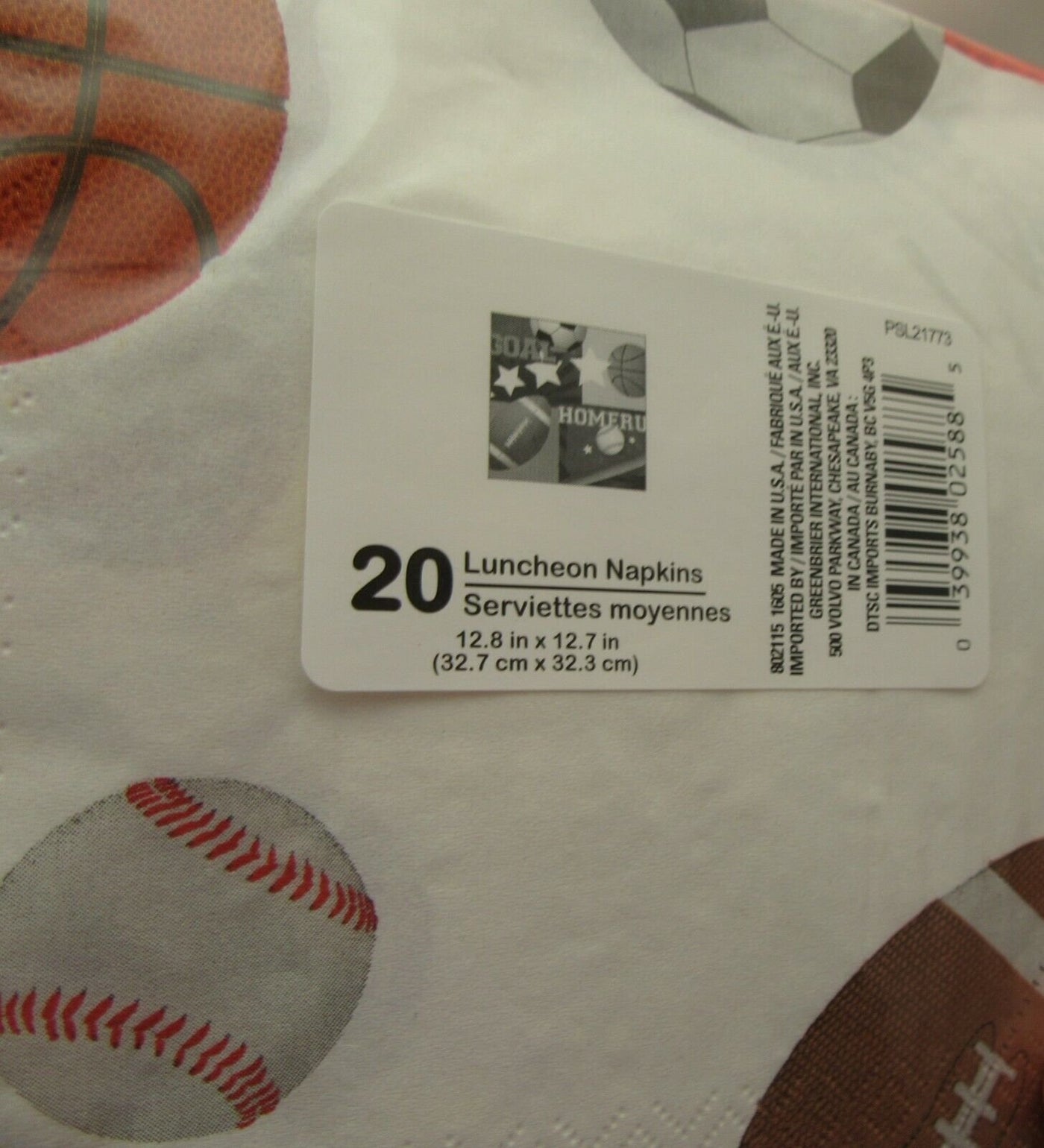 Sports Themed 64 Table Setting Ball Game Party Picnic Homerun Goal