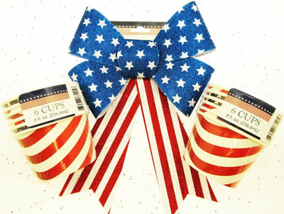 Patriot Flag Table Setting Party Picnic Stars Stripes Memorial Veterans July 4