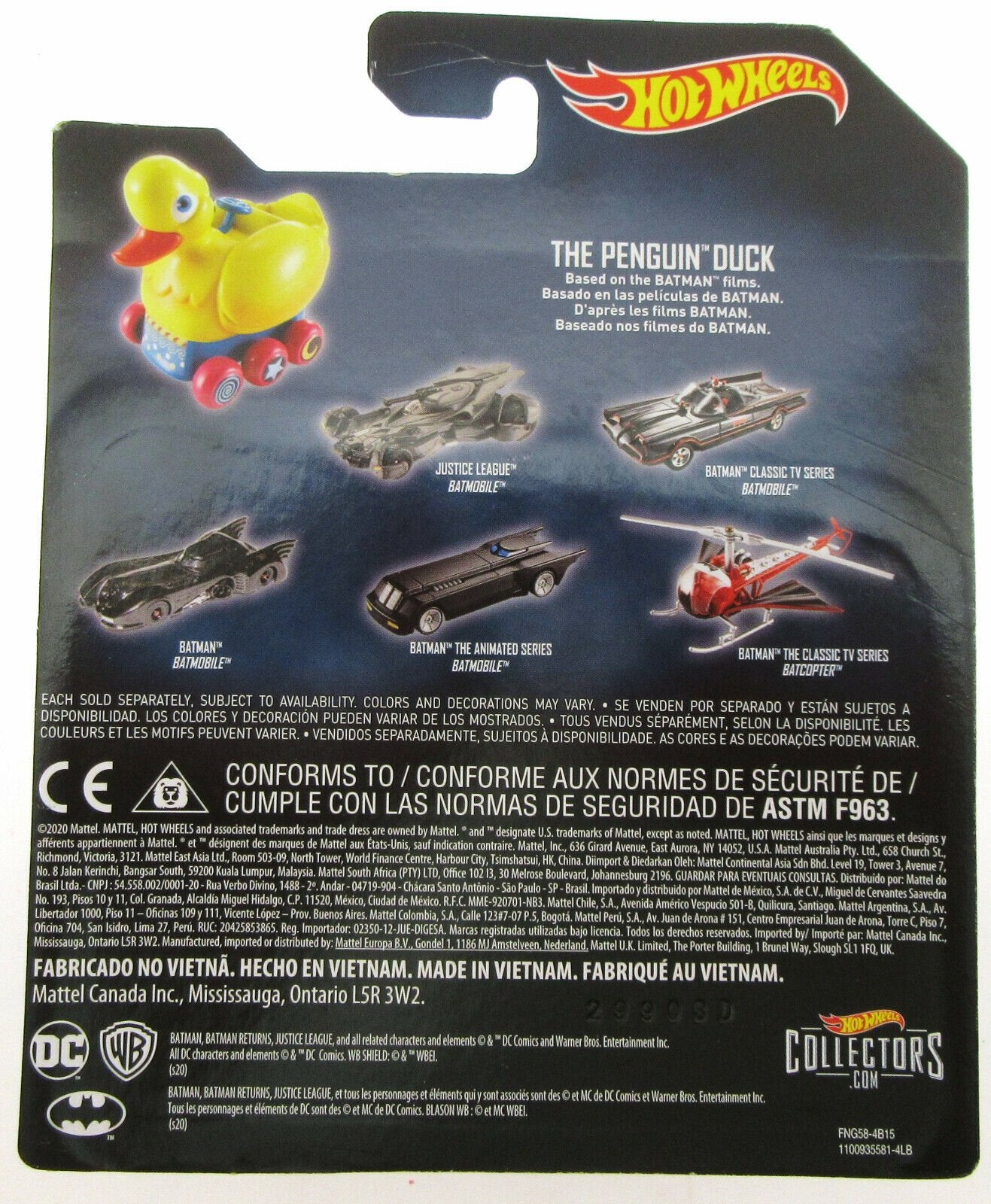 The Penguin Duck ~ Diecast ~ Batman Returns Bat-Ski Boat ~ Hot Wheels
