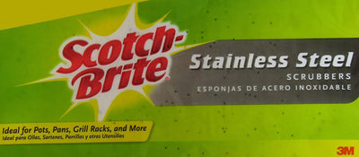 Scotch Brite Stainless Steel Scrubbers Pots Pans Grill and More ~ Lot of 4
