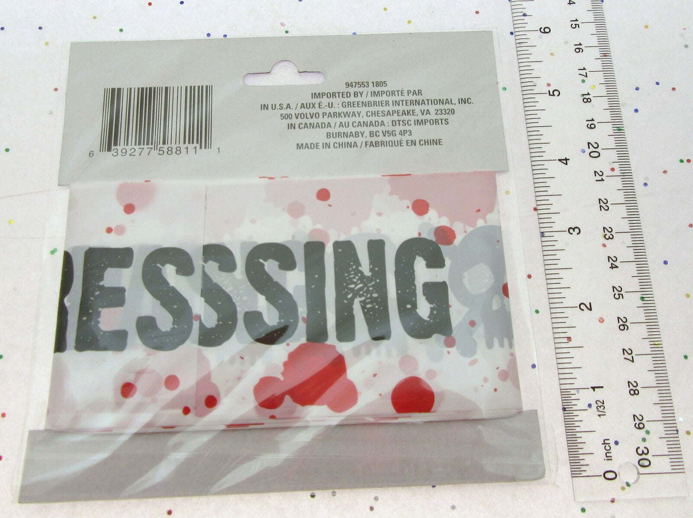 Fright Tape ~ No Trespassing ~ Halloween Decoration ~ 30 Feet