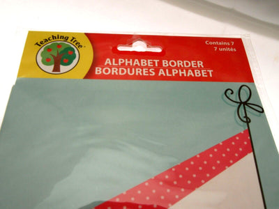 Teaching Tree Alphabet Border Educational Poster - Blue