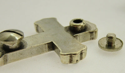 Rhinestone Cross Charms Chicago Screw Attachment ~ Lot of 10 ~ Jewelry Charm