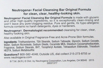 Neutrogena Bar ~ Original Formula ~ The Transparent Facial Bar ~ Lot of 2