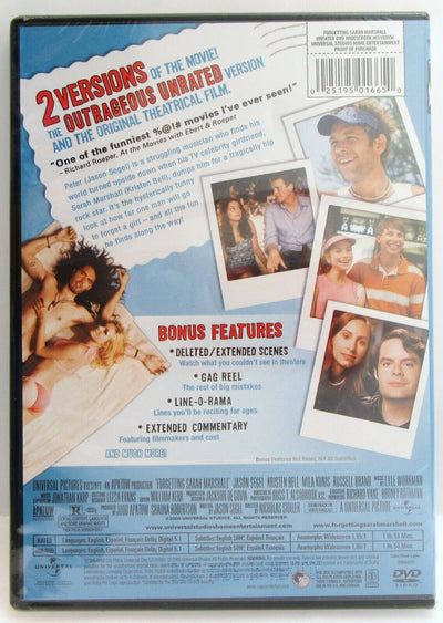 Forgetting Sarah Marshall ~ 2008 ~ Jason Segel, Kristen Bell ~ Movie ~ New DVD