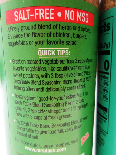 Mrs. Dash Lot 3 ~ Garlic Herb Table & Original Blend Salt Free No MSG Seasoning