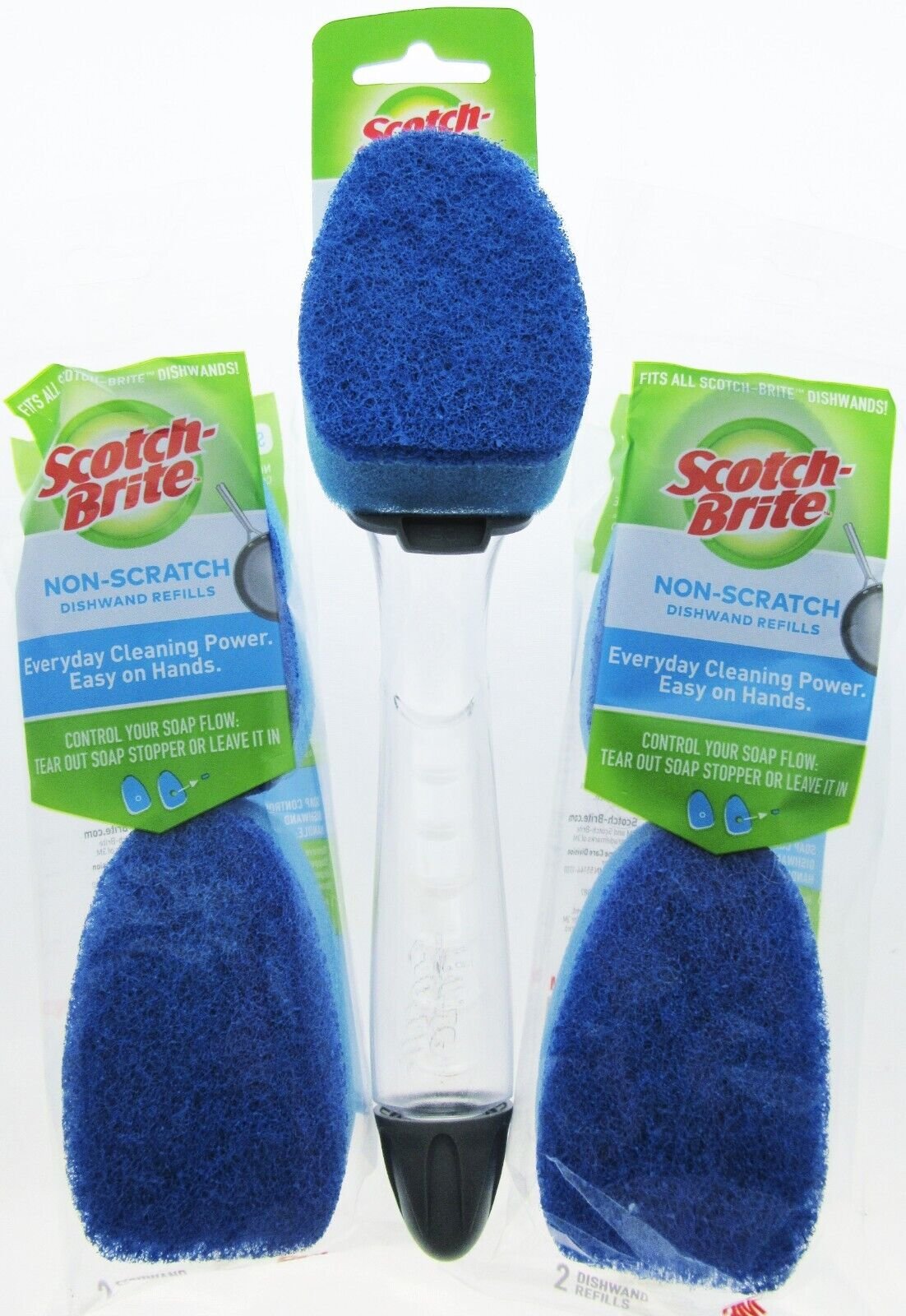 Scotch-Brite Dishwand Soap Dispenser Non Scratch Scrubber Refill Kitchen Scour1
