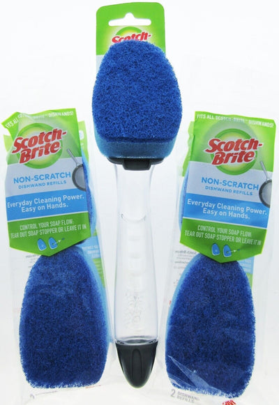 Scotch-Brite Dishwand Soap Dispenser Non Scratch Scrubber Refill Kitchen Scour1