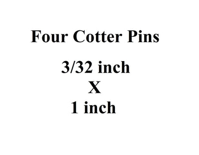 Cotter Split Pin ~ 3/32 inch x 1 inch ~ Extra Long ~ Zinc Plated ~ 4 Pack