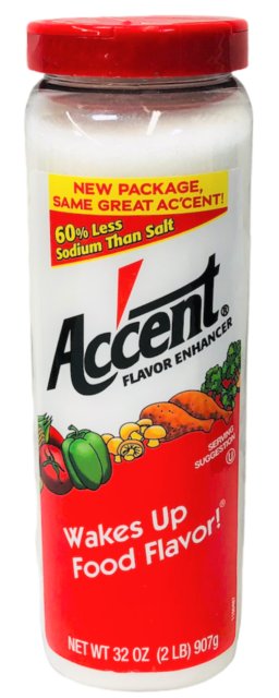 Large 32 oz Accent Flavor Enhancer seasoning kosher meat vegetables ~New Package